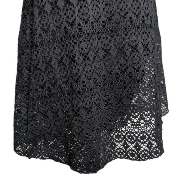 ALISHA LEVINE Swim Dress Womens Size 8 Black Crochet Swimsuit Swimwear NEW NWT - Picture 3 of 10
